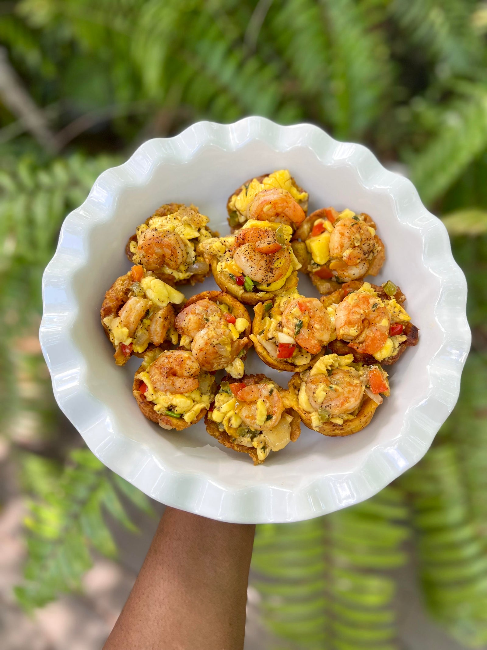 Ackee & Shrimp Plantain Cups