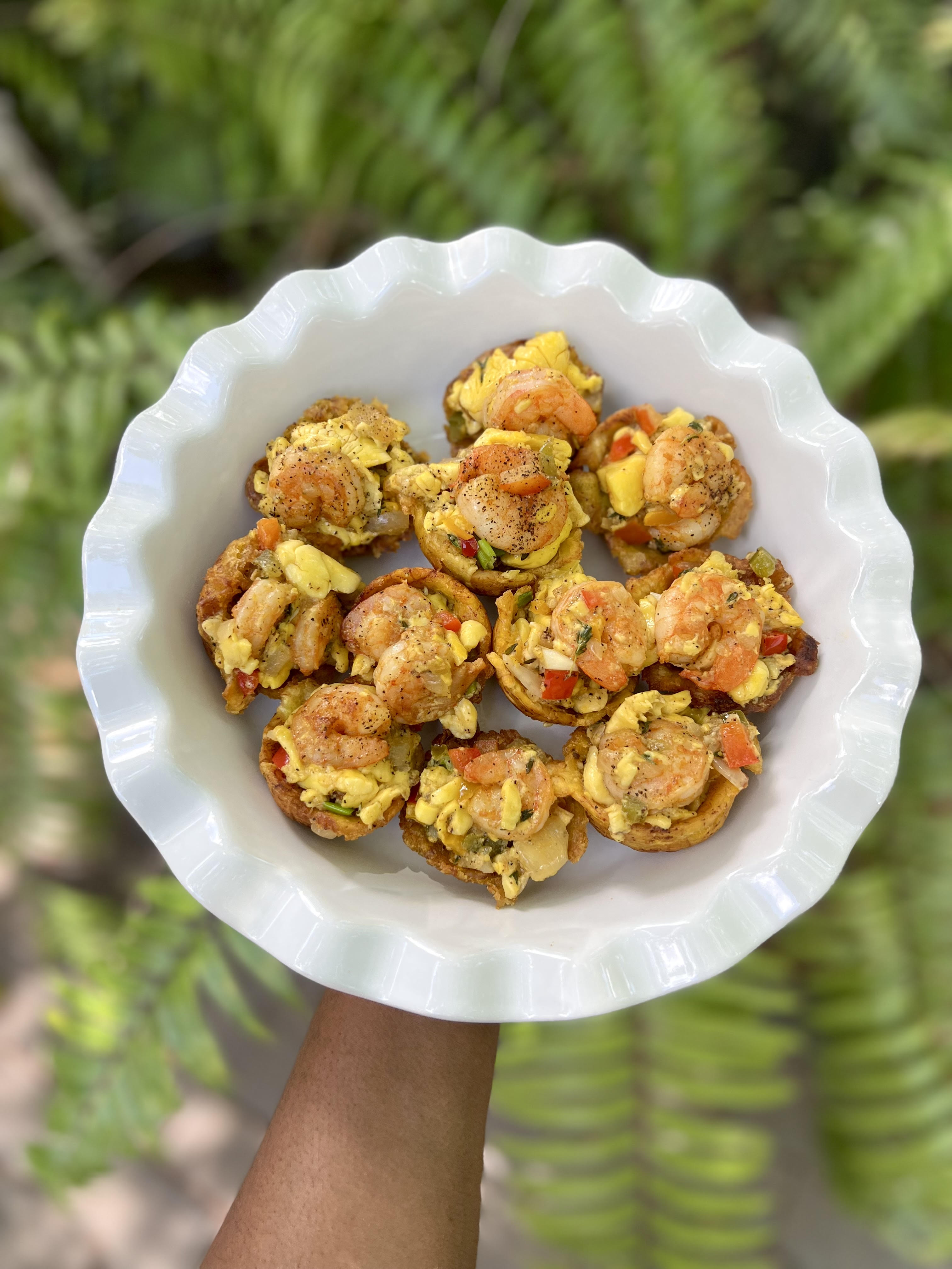 Ackee & Shrimp Plantain Cups - typhaniecooks