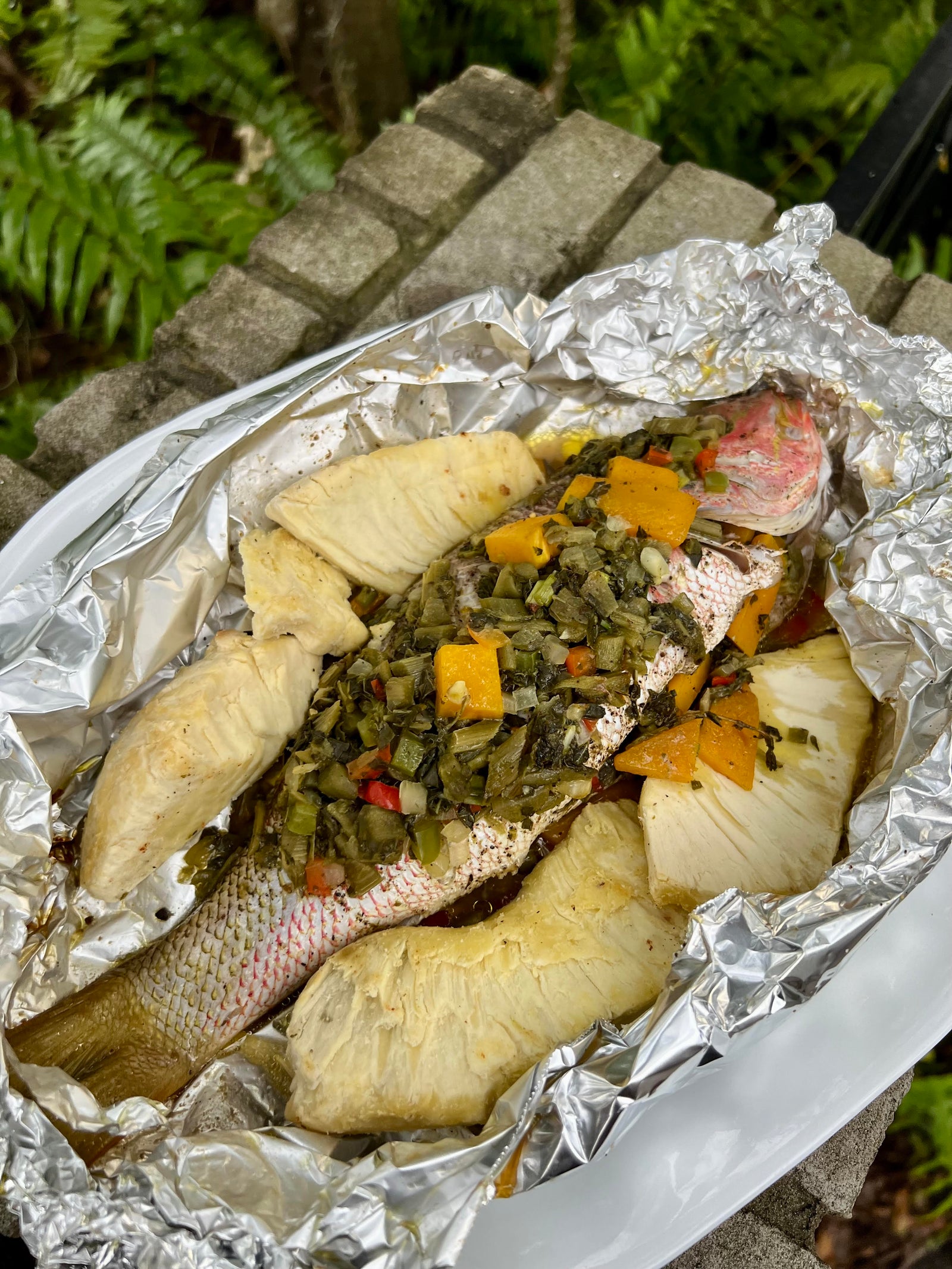 Oven-Roasted Stuffed Snapper