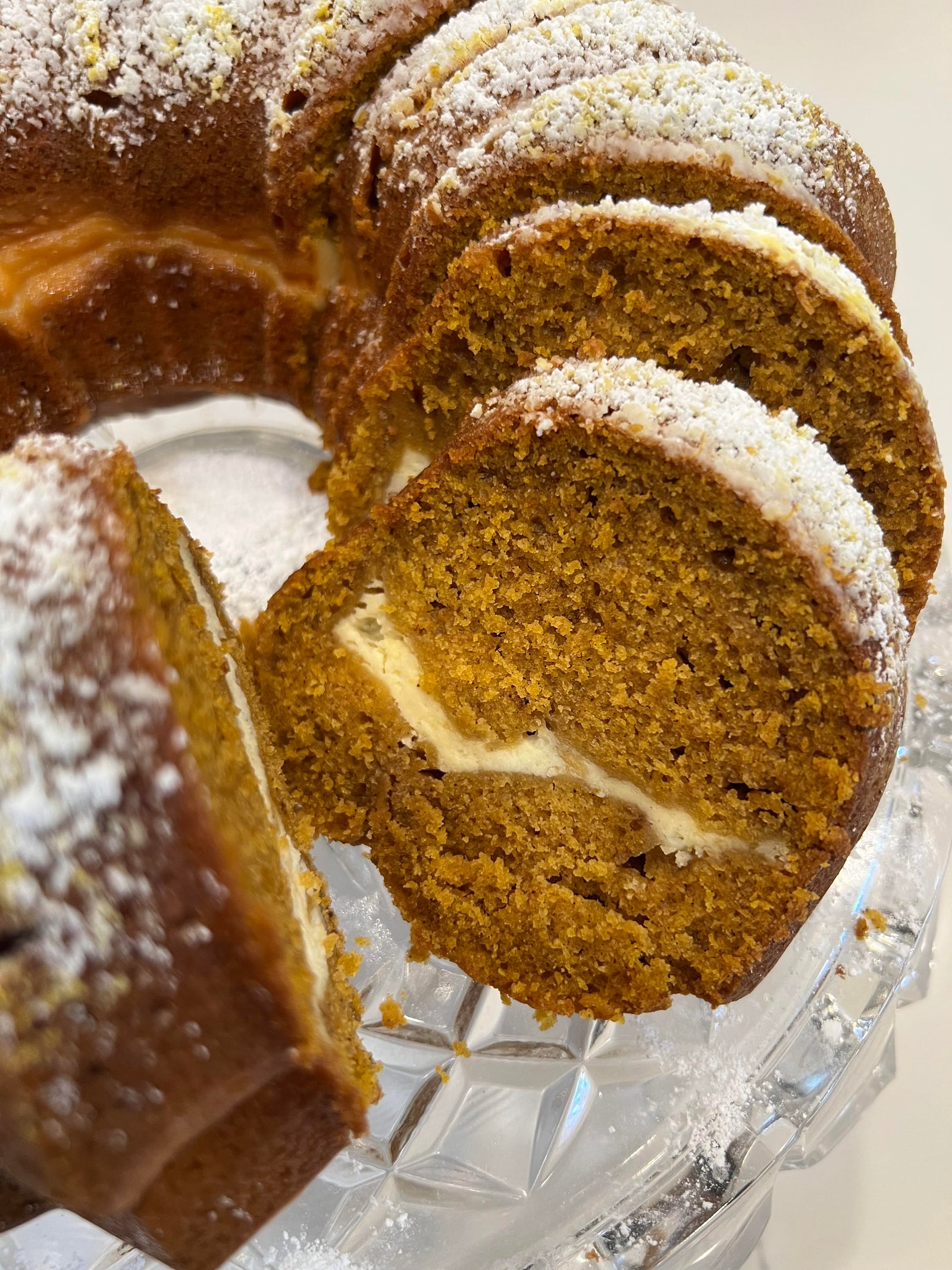 Boozy Pumpkin Cream Cheese Bundt Cake
