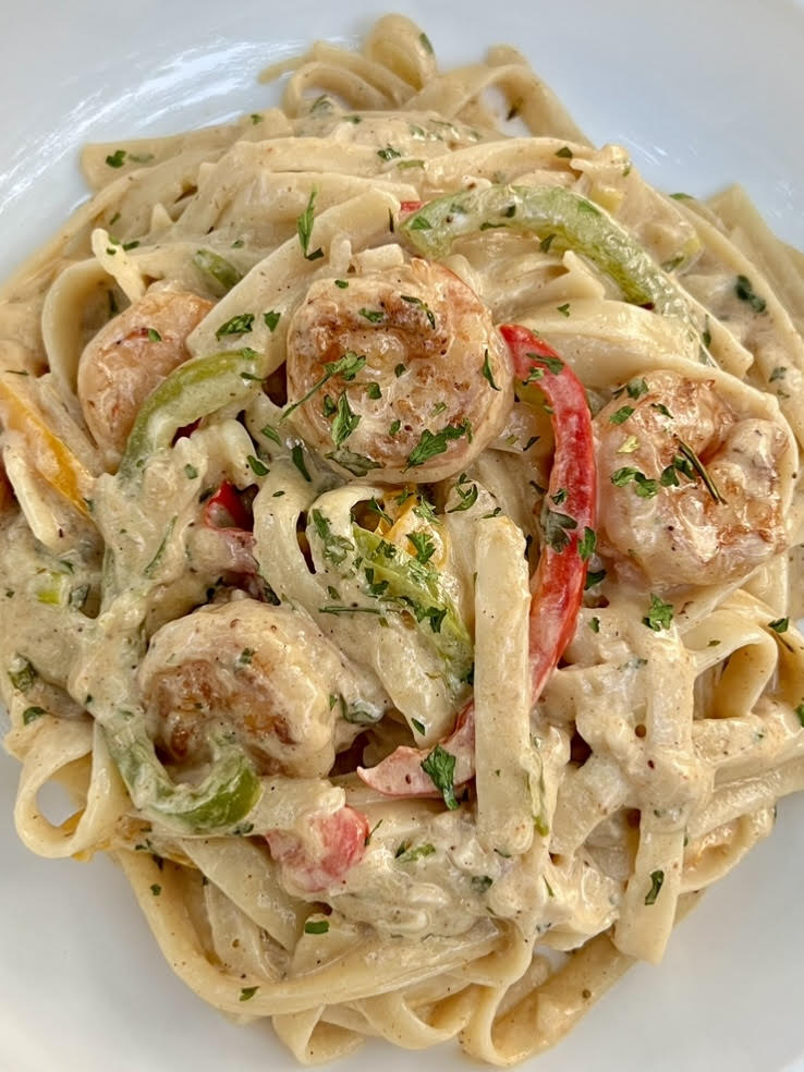 Rasta Pasta with Shrimp