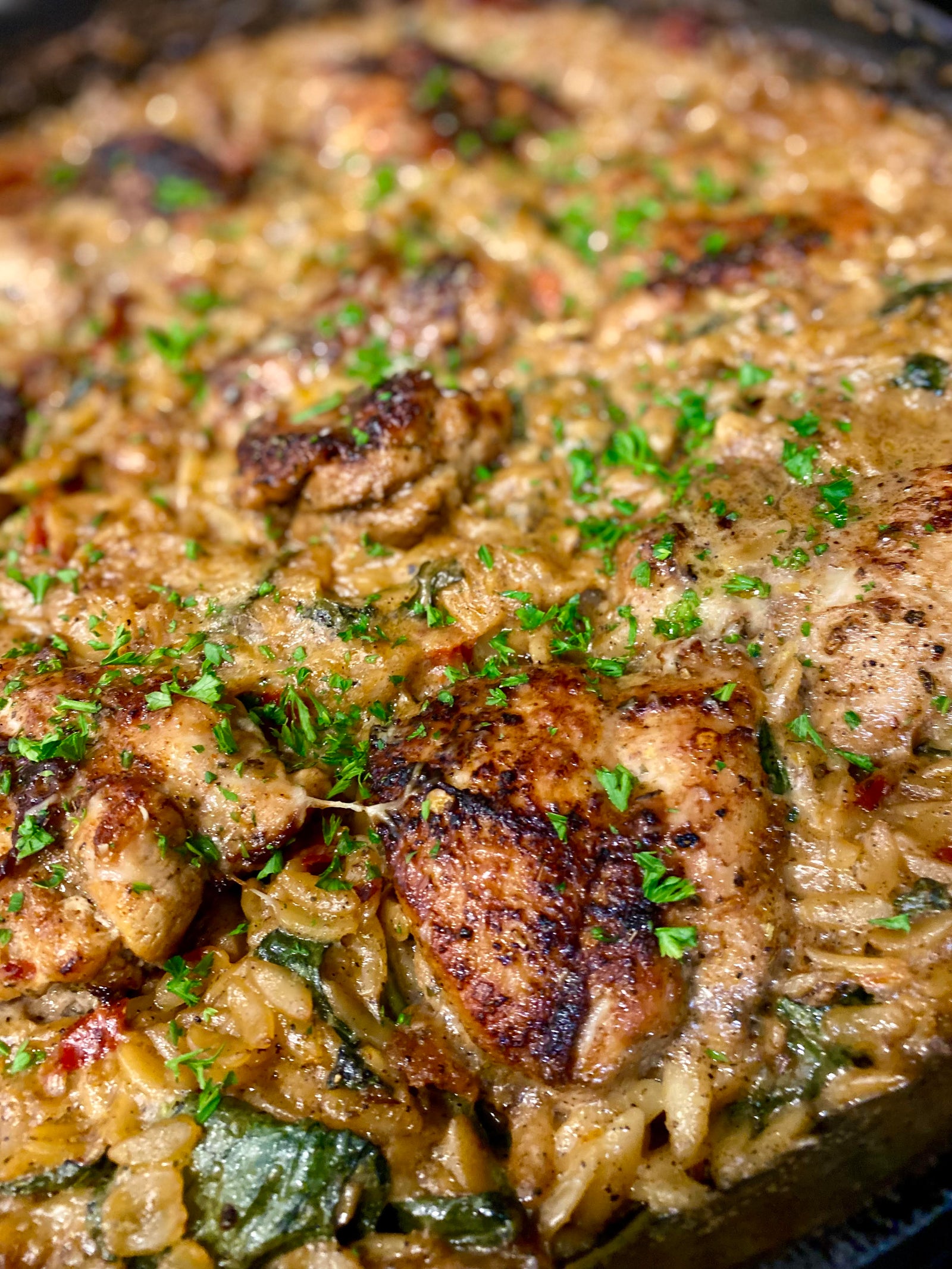 Tuscan Jerk Chicken Orzo