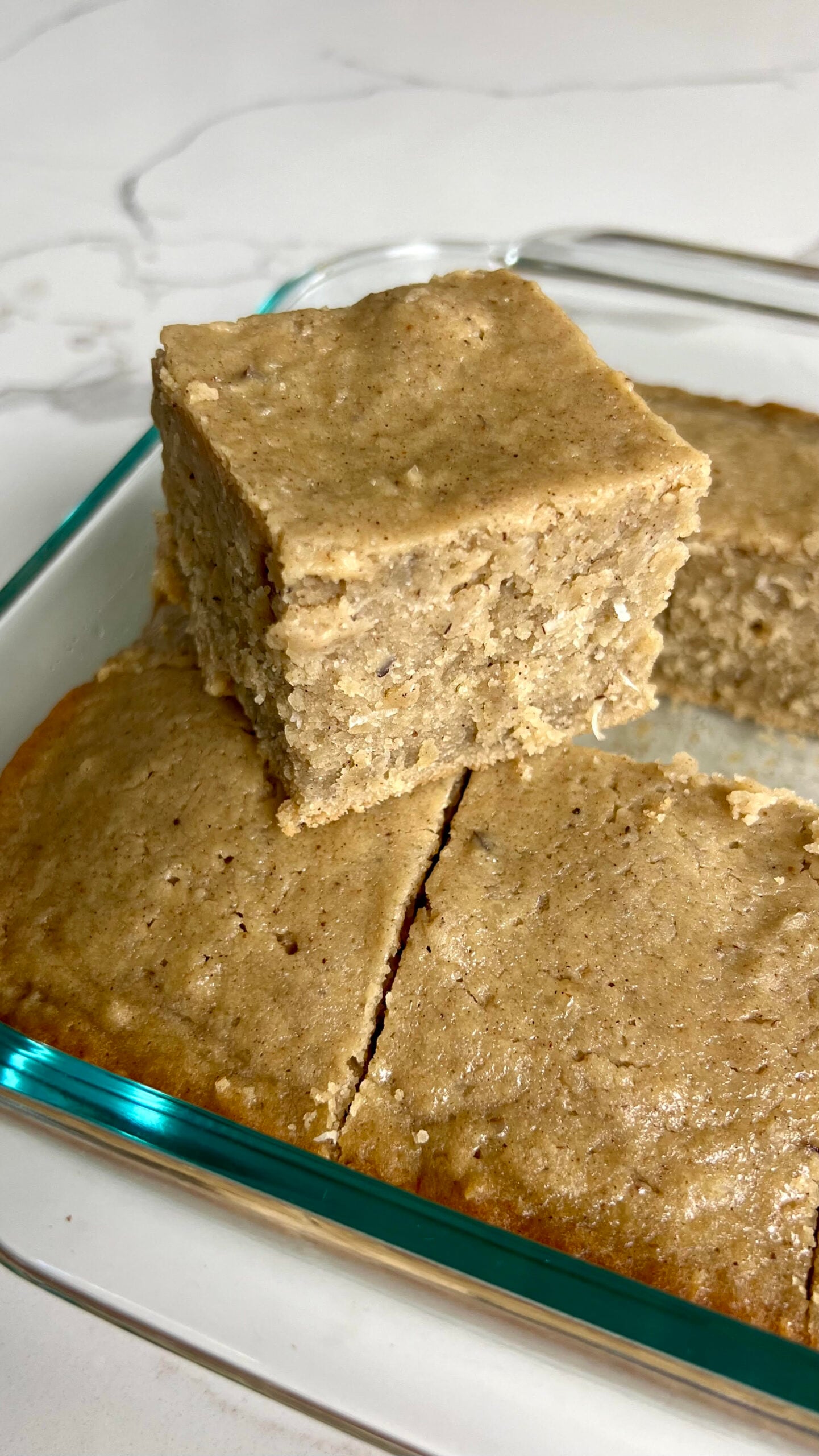A slice of Jamaican Toto (Coconut Cake)